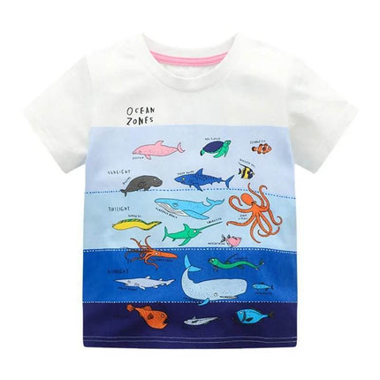 Baby Boy Dinosaur T - Rex Animal Summer Shirt - Shirt - Little maven - Mad Fly Essentials