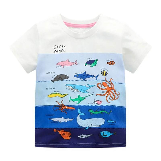 Baby Boy Dinosaur T - Rex Animal Summer Shirt - Shirt - Little maven - Mad Fly Essentials