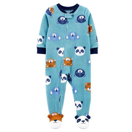 Baby Boy Fall Fleece Animal Romper - Baby Romper - Afairytale - Mad Fly Essentials