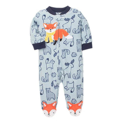 Baby Boy Fall Fleece Animal Romper - Baby Romper - Afairytale - Mad Fly Essentials