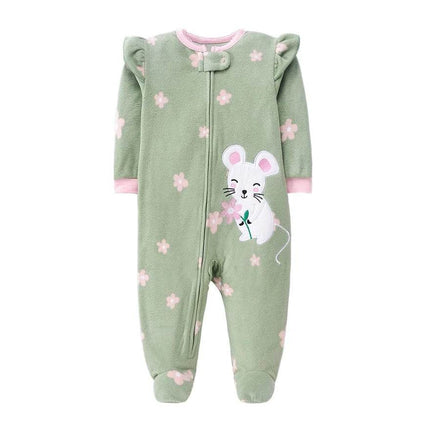 Baby Boy Fall Fleece Animal Romper - Baby Romper - Afairytale - Mad Fly Essentials