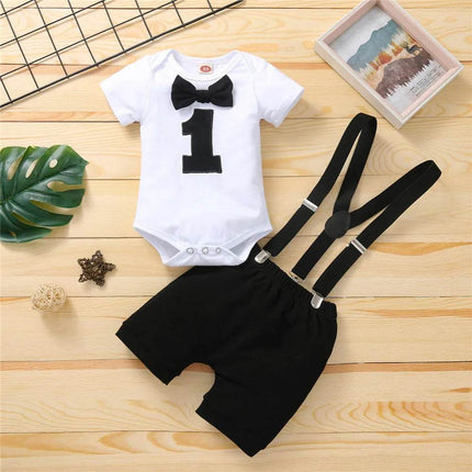 Baby Boy First Birthday Rompers Overall Clothing Set - Clothing Set - Prowow - Mad Fly Essentials