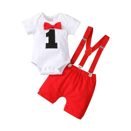 Baby Boy First Birthday Rompers Overall Clothing Set - Clothing Set - Prowow - Mad Fly Essentials