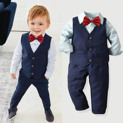 Baby Boy Formal Blue Banquet Gentleman Outfit - Gentleman Outfit - LJW - Mad Fly Essentials