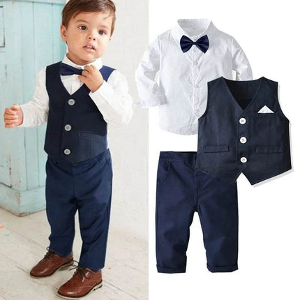 Baby Boy Formal Blue Banquet Gentleman Outfit - Gentleman Outfit - LJW - Mad Fly Essentials