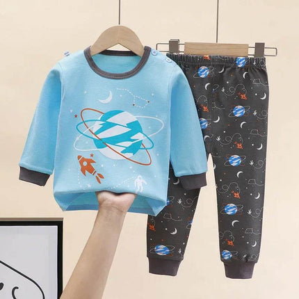 Baby Boy Funny Animal Long Sleepwear Pajama Set - Pajama Set - Hooyi - Mad Fly Essentials