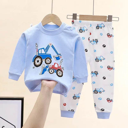 Baby Boy Funny Animal Long Sleepwear Pajama Set - Pajama Set - Hooyi - Mad Fly Essentials