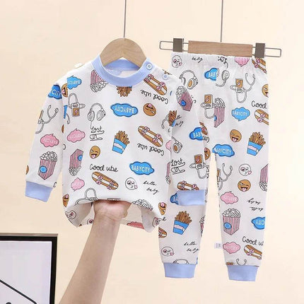 Baby Boy Funny Animal Long Sleepwear Pajama Set - Pajama Set - Hooyi - Mad Fly Essentials