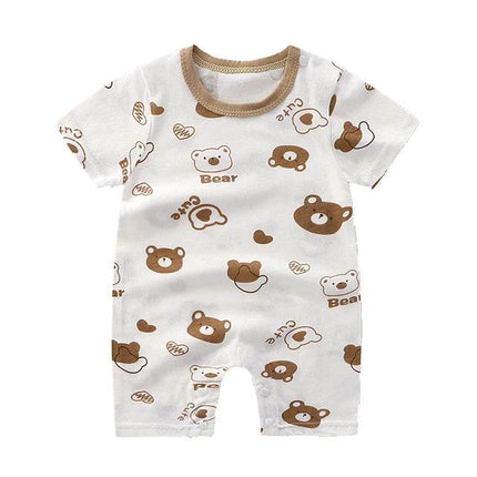 Boy Funny Animal Short Baby Romper - Baby Romper - fanfiluca - Mad Fly Essentials