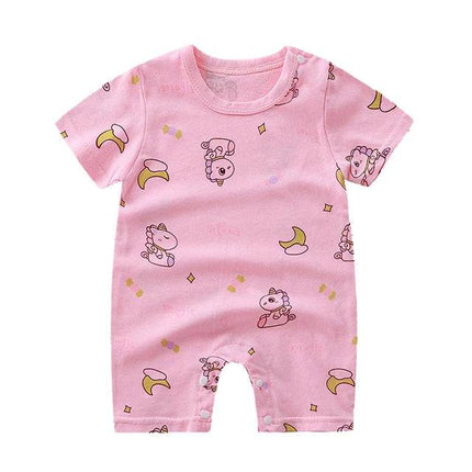 Boy Funny Animal Short Baby Romper - Baby Romper - fanfiluca - Mad Fly Essentials