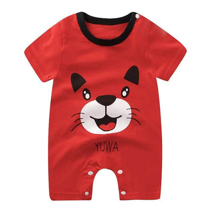 Boy Funny Animal Short Baby Romper - Baby Romper - fanfiluca - Mad Fly Essentials