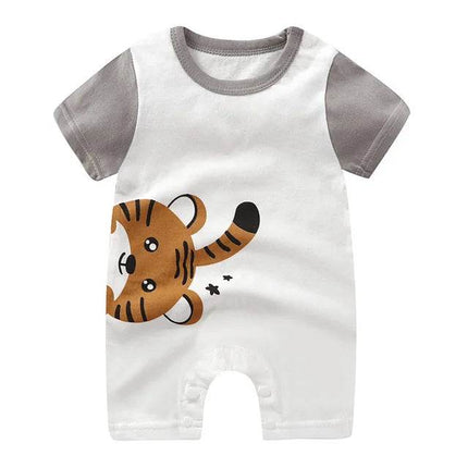 Boy Funny Animal Short Baby Romper - Baby Romper - fanfiluca - Mad Fly Essentials