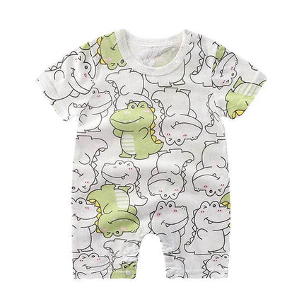 Boy Funny Animal Short Baby Romper - Baby Romper - fanfiluca - Mad Fly Essentials