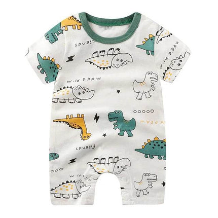 Boy Funny Animal Short Baby Romper - Baby Romper - fanfiluca - Mad Fly Essentials