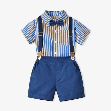 Baby Boy Formal Striped Clothing Set Gentleman Outfit - Gentleman Outfit - Top and top - Mad Fly Essentials