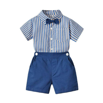 Baby Boy Formal Striped Clothing Set Gentleman Outfit - Gentleman Outfit - Top and top - Mad Fly Essentials