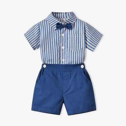 Baby Boy Formal Striped Clothing Set Gentleman Outfit - Gentleman Outfit - Top and top - Mad Fly Essentials