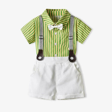 Baby Boy Formal Striped Clothing Set Gentleman Outfit - Gentleman Outfit - Top and top - Mad Fly Essentials