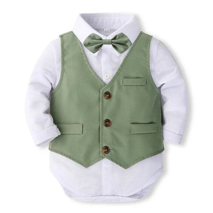 Baby Boy Green 5pc Formal Wedding Set Gentleman Outfit - Gentleman Outfit - Bibihou - Mad Fly Essentials
