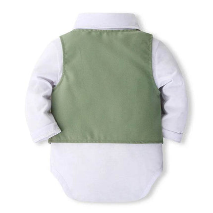 Baby Boy Green 5pc Formal Wedding Set Gentleman Outfit - Gentleman Outfit - Bibihou - Mad Fly Essentials