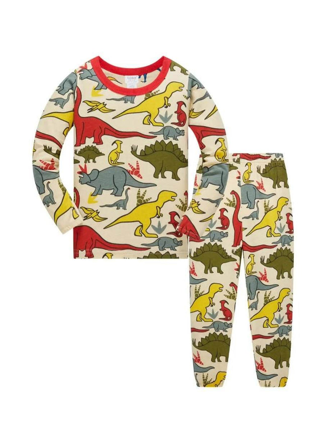 Baby Boy Green Dinosaur Pajama Set - Pajama Set - SAILEROAD - Mad Fly Essentials