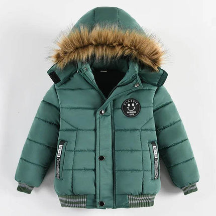 Baby Boy Keep Warm Solid Hooded Jacket - Jacket - Liakhouskaya - Mad Fly Essentials