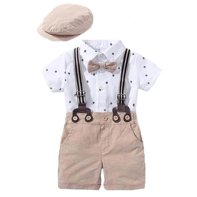 Baby Boy Khaki Birthday Wedding Gentleman Outfit - Gentleman Outfit - Kabeier - Mad Fly Essentials