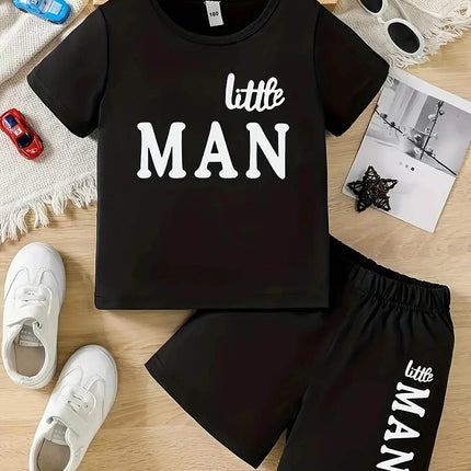 Baby Boy Little Man Graphic Tracksuit - Mad Fly Essentials