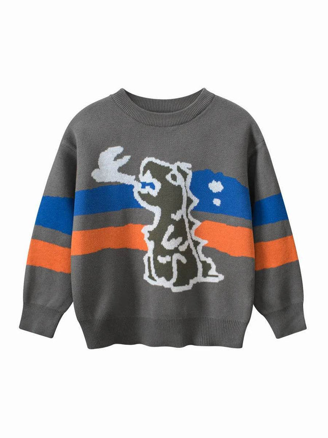Baby Boy Panda Bear Dinosaur Sweater - Sweater - jumping meters - Mad Fly Essentials