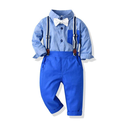 Baby Boy Plaid Blue Gentleman Outfit - Gentleman Outfit - Top and top - Mad Fly Essentials