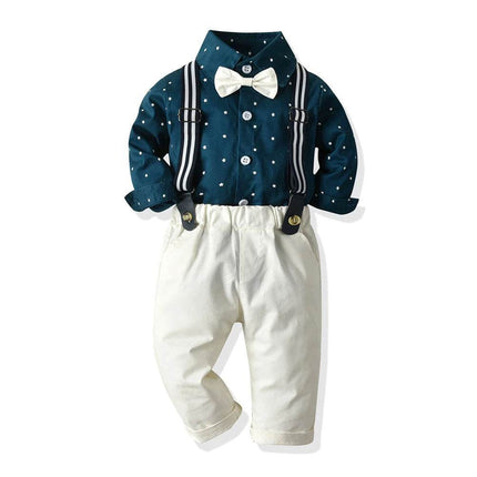 Baby Boy Plaid Blue Gentleman Outfit - Gentleman Outfit - Top and top - Mad Fly Essentials