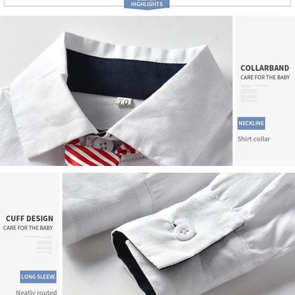 Baby Boy Romper Vest Hat Formal Gentleman Outfit - Gentleman Outfit - Kabeier - Mad Fly Essentials