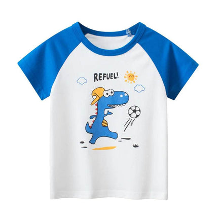 Baby Boy Short Dinosaur Graphic Shirt - Shirt - BENLI WHITE - Mad Fly Essentials