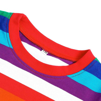 Baby Boy Striped Carnival Rainbow Pajama Set - Pajama Set - Hooyi - Mad Fly Essentials