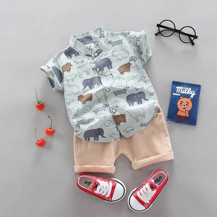 Baby Boy Summer Animal Clothing Set - Clothing Set - Baby Essentials - Mad Fly Essentials