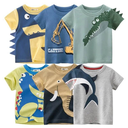 Baby Boy Summer Gator Cartoon Tees - Mad Fly Essentials