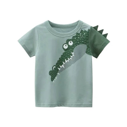 Baby Boy Summer Gator Cartoon Shirt - Mad Fly Essentials
