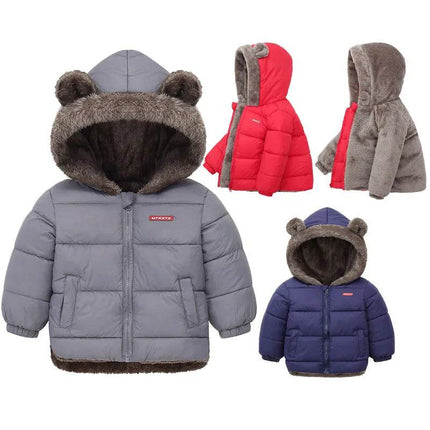 Baby Boy Thick Fleece Hooded Jacket - Jacket - Liakhouskaya - Mad Fly Essentials
