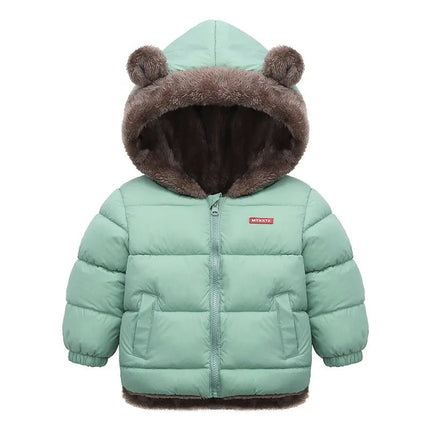 Baby Boy Thick Fleece Hooded Jacket - Mad Fly Essentials