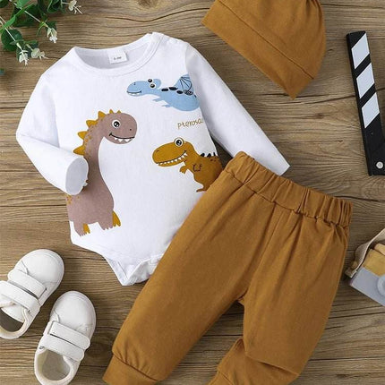 Boys 0 - 18M Dinosaur Animal Set Baby Romper - Baby Romper - PatPat - Mad Fly Essentials