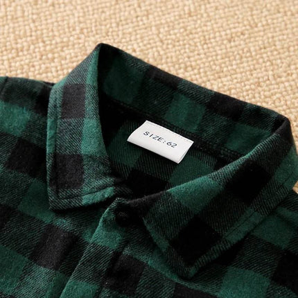 Boys 0 - 18M Plaid Infant Baby Romper - Baby Romper - Prowow - Mad Fly Essentials