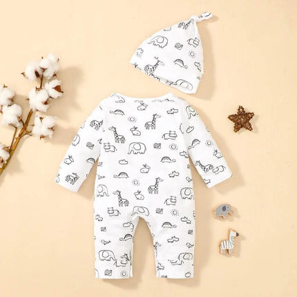 Baby Boys 0 - 6M Long Animal Romper - Baby Romper - Mioglrie - Mad Fly Essentials
