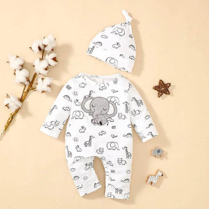 Baby Boys 0 - 6M Long Animal Romper - Baby Romper - Mioglrie - Mad Fly Essentials