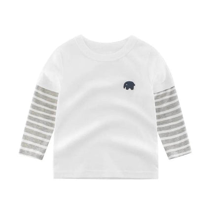 Baby Boys Buzz Animal Long Sweat Shirt - Shirt - ALEXUS WHITE - Mad Fly Essentials