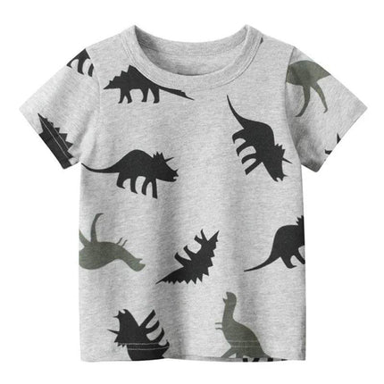 Baby Boys Car Dinosaur Summer Shirt - Mad Fly Essentials