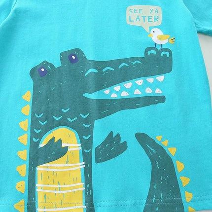 Baby Boys Cartoon Crocodile Shorts Clothing Set - Clothing Set - AOSTA BETTY - Mad Fly Essentials