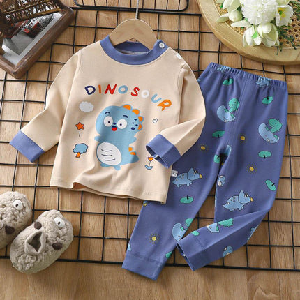 Baby Boys Cartoon Dinosaur Pajama Set - Pajama Set - kids Tales - Mad Fly Essentials