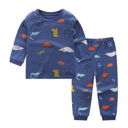 Baby Boys Cartoon Dinosaur Pajama Set - Mad Fly Essentials