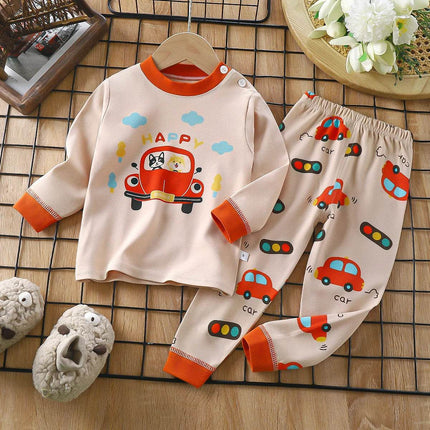 Baby Boys Cartoon Dinosaur Pajama Set - Pajama Set - kids Tales - Mad Fly Essentials