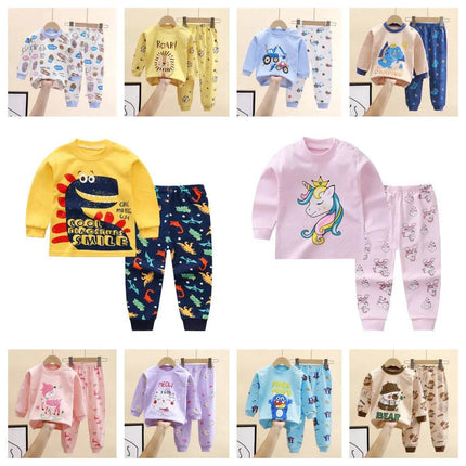 Baby Boys Cartoon Dinosaur Pajama Set - Pajama Set - kids Tales - Mad Fly Essentials